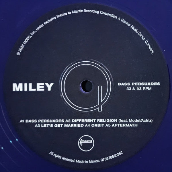Miley* : Bass Persuades (LP, Album, Ltd, Ind)