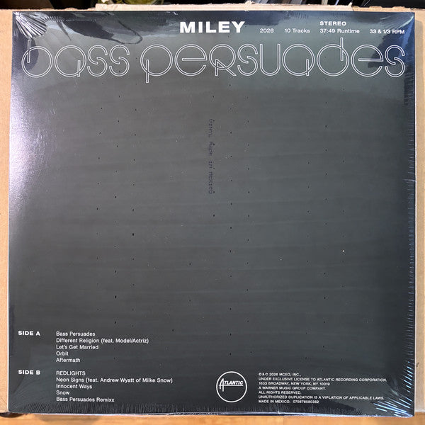 Miley* : Bass Persuades (LP, Album, Ltd, Pom)