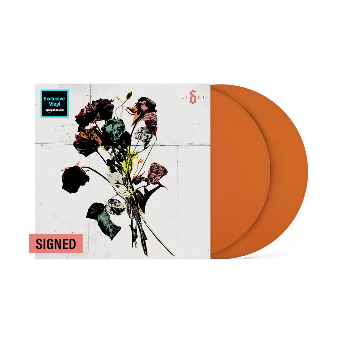 SIGNED Shinedown - EI8HT Tangerine Vinyl Record 2LP
