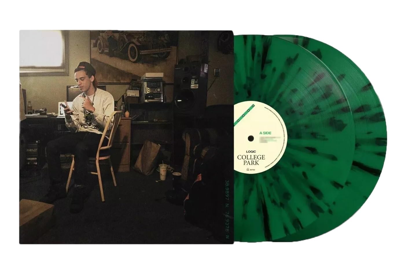 SIGNED Logic - College Park "Green/Black Splatter" Vinyl Record 2LP