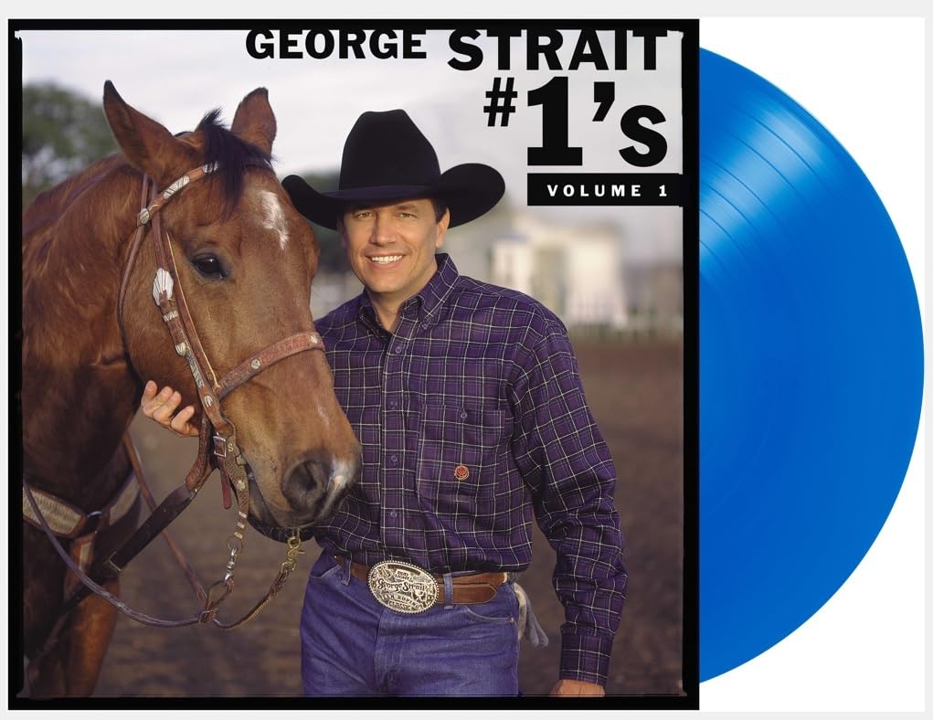George Strait - #1's Volume 1 "Blue" Vinyl Record LP