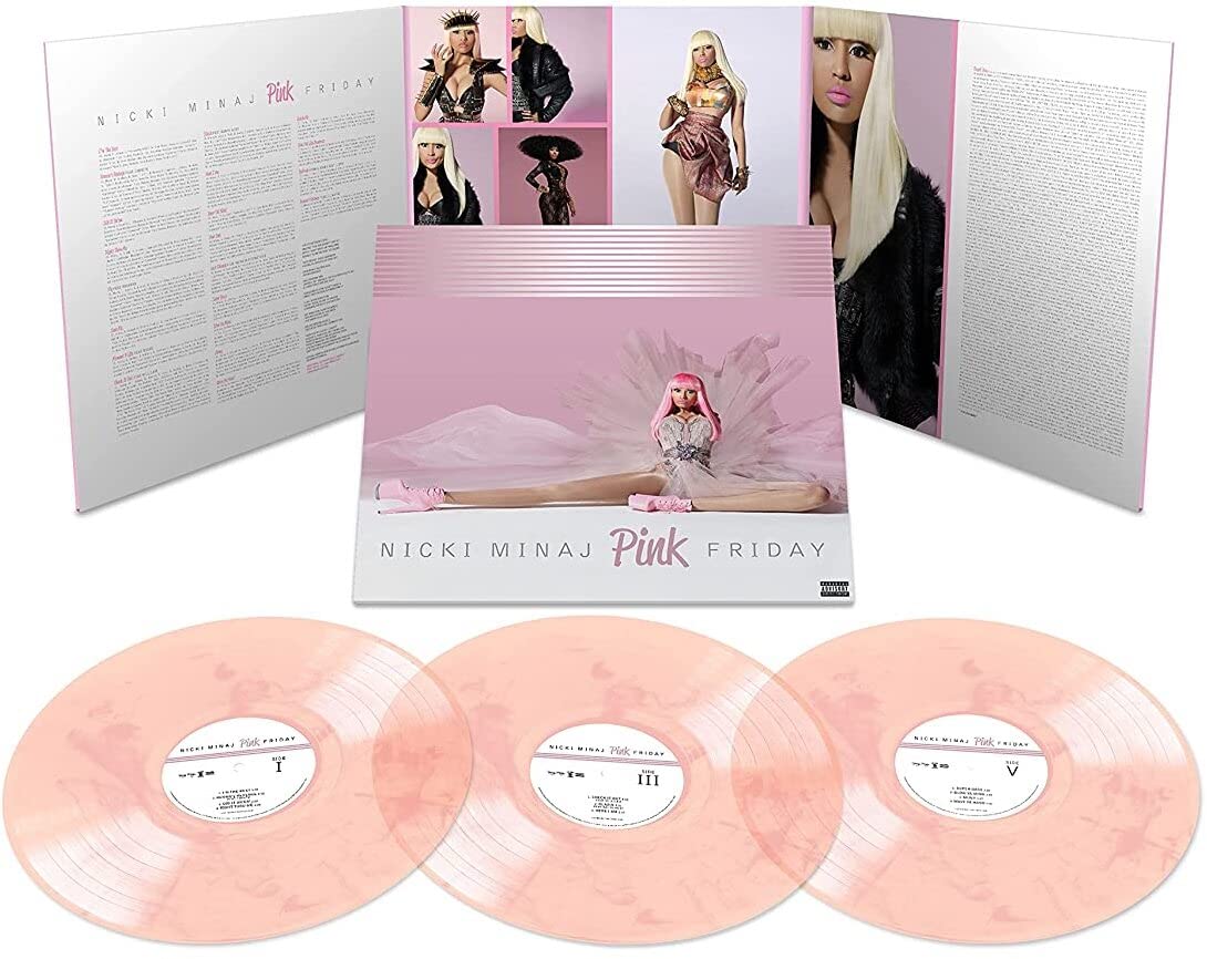 Nicki Minaj - Pink Friday (10th Anniversary Complete Edition) "Deluxe Pink/White Swirl" Vinyl Record 3LP