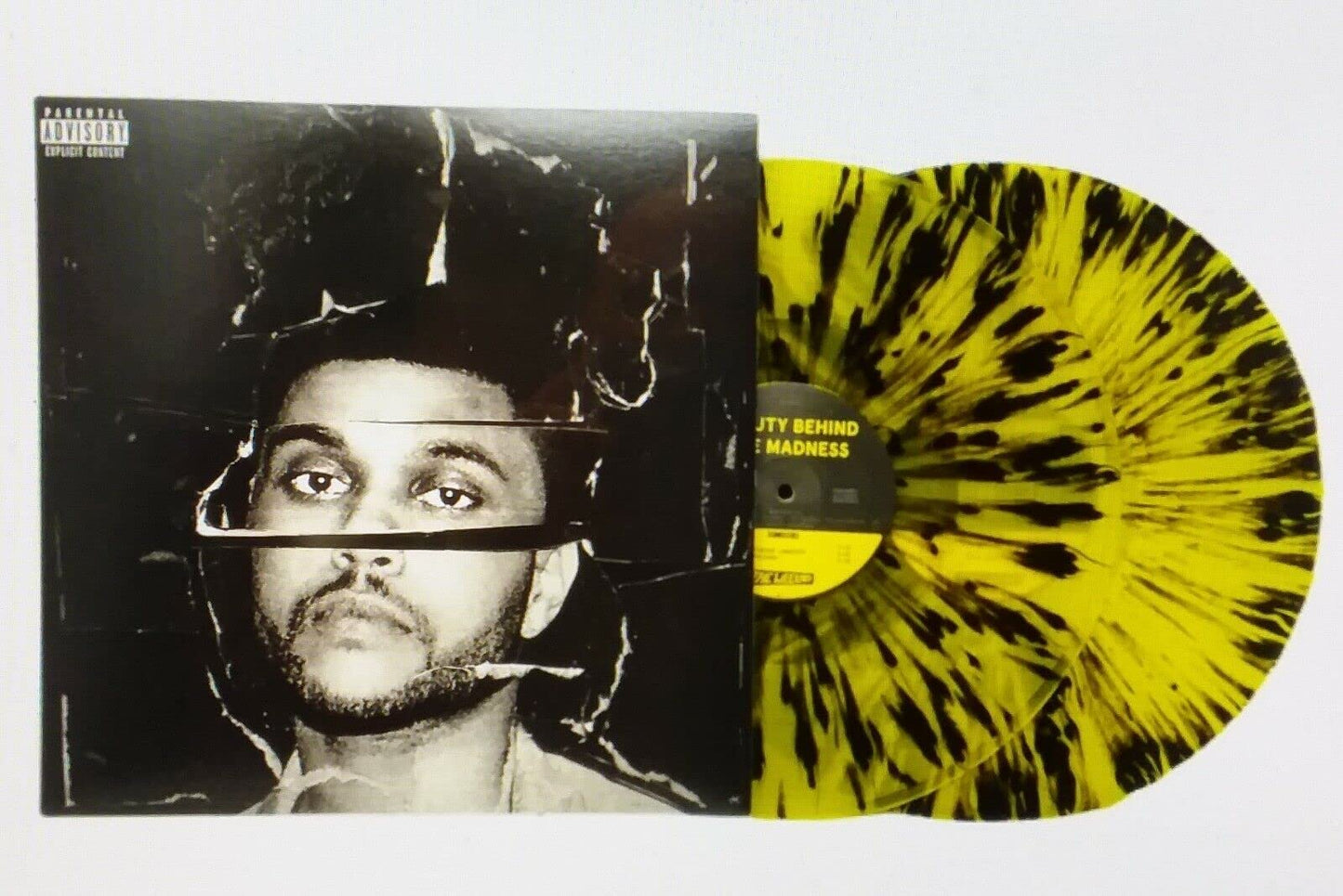 The Weeknd - Beauty Behind The Madness "Yellow w/ Black Splatter" Vinyl Record 2LP (5th Anniversary Edition)
