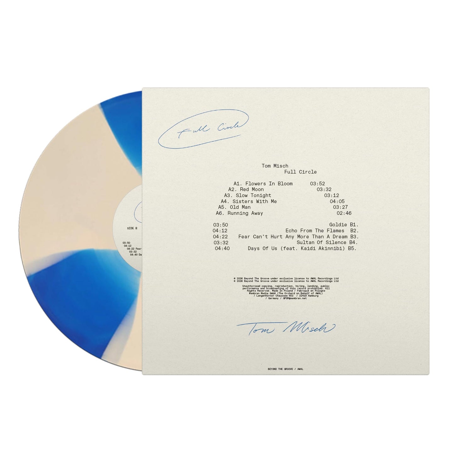 Tom Misch - Full Circle "Sky Break" Blue and White Vinyl Record LP