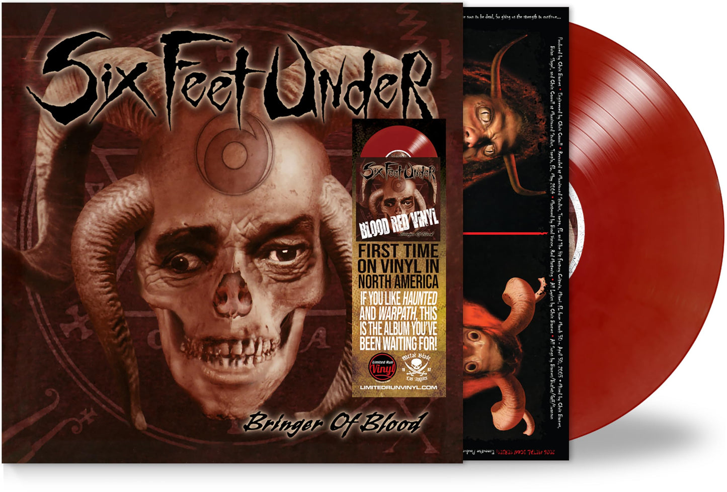 Six Feet Under - Bringer Of Blood "Blood Red" Vinyl Record LP
