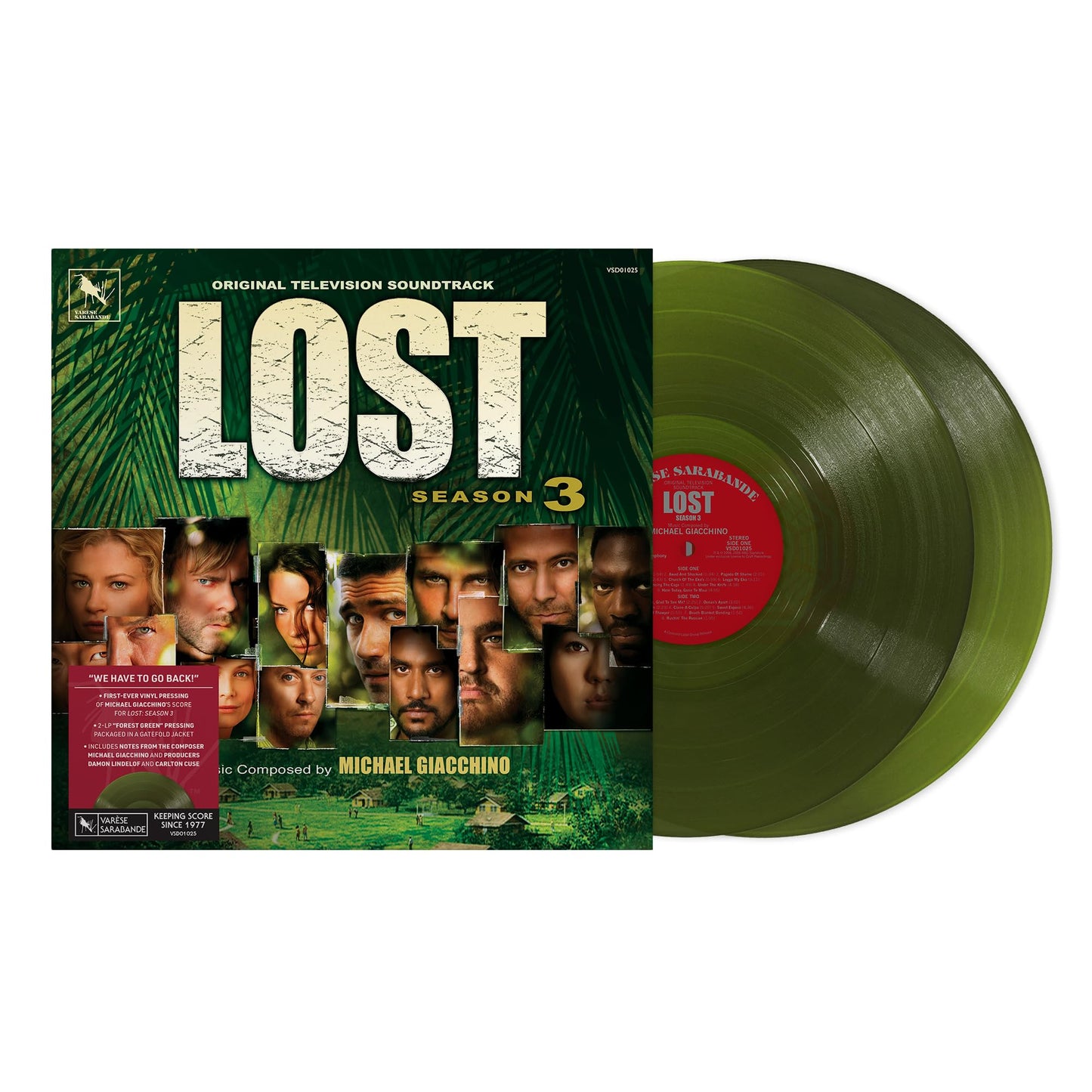 Michael Giacchino - Lost: Season 3 (Original Television Soundtrack) "Translucent Forest Green" Vinyl Record 2LP