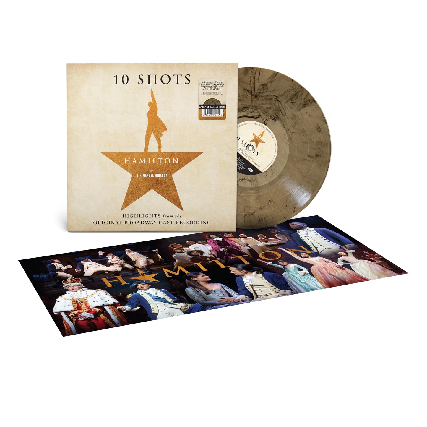 Lin-Manuel Miranda - Hamilton: 10 Shots (Highlights From The Original Broadway Cast Recording) "Tan Smoke" Vinyl Record LP (Cabinet Battle Edition)