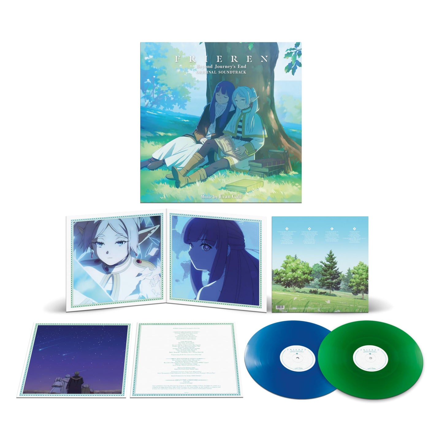 Evan Call - Frieren: Beyond Journey's End (Original Soundtrack) "Emerald Green & Cobalt Blue" Vinyl Record 2LP