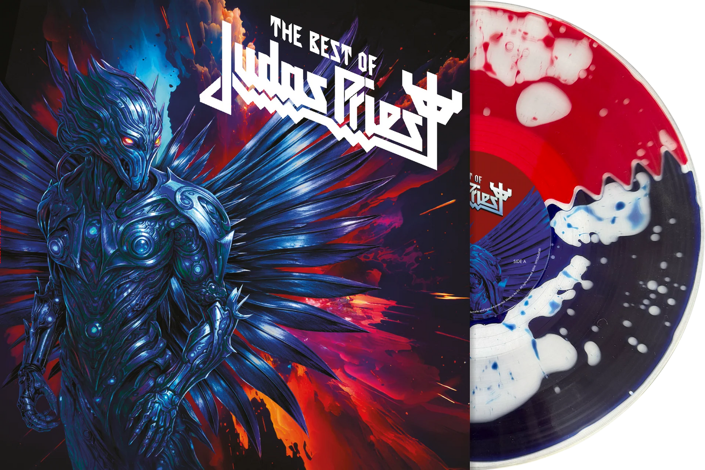 Judas Priest - The Best Of Judas Priest Split Blue and Red Liquid Filled Vinyl Record LP