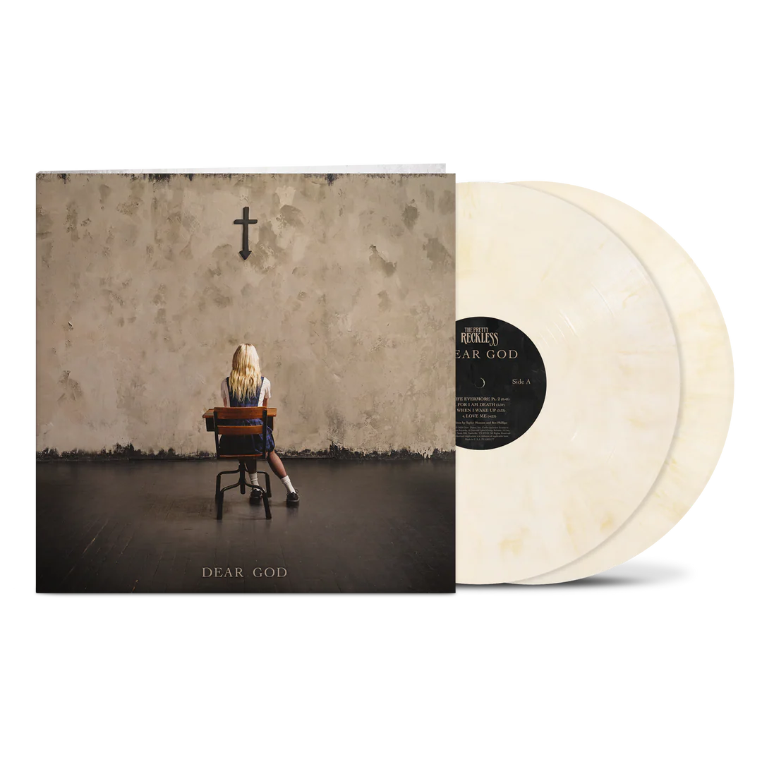 SIGNED The Pretty Reckless - Dear God Caramel Cream Vinyl Record 2LP