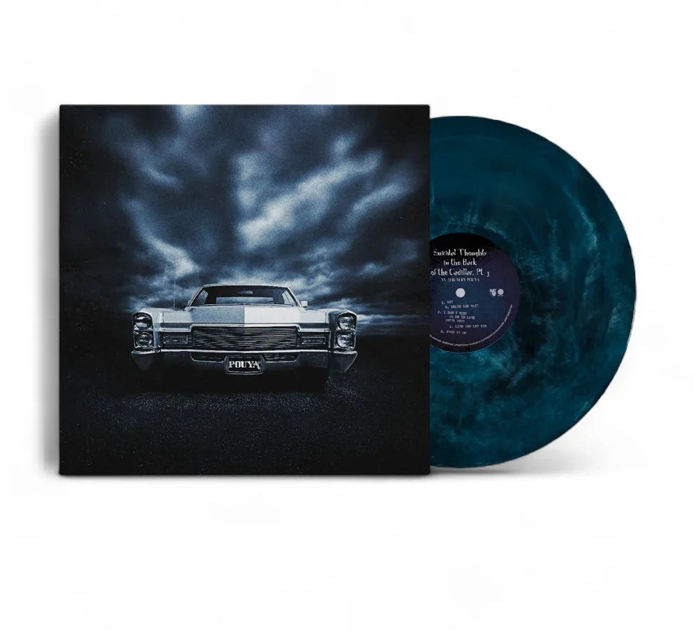 Pouya - Suicidal Thoughts in the Back of the Cadillac, Pt.3 Dark Blue Marbled Vinyl Record LP