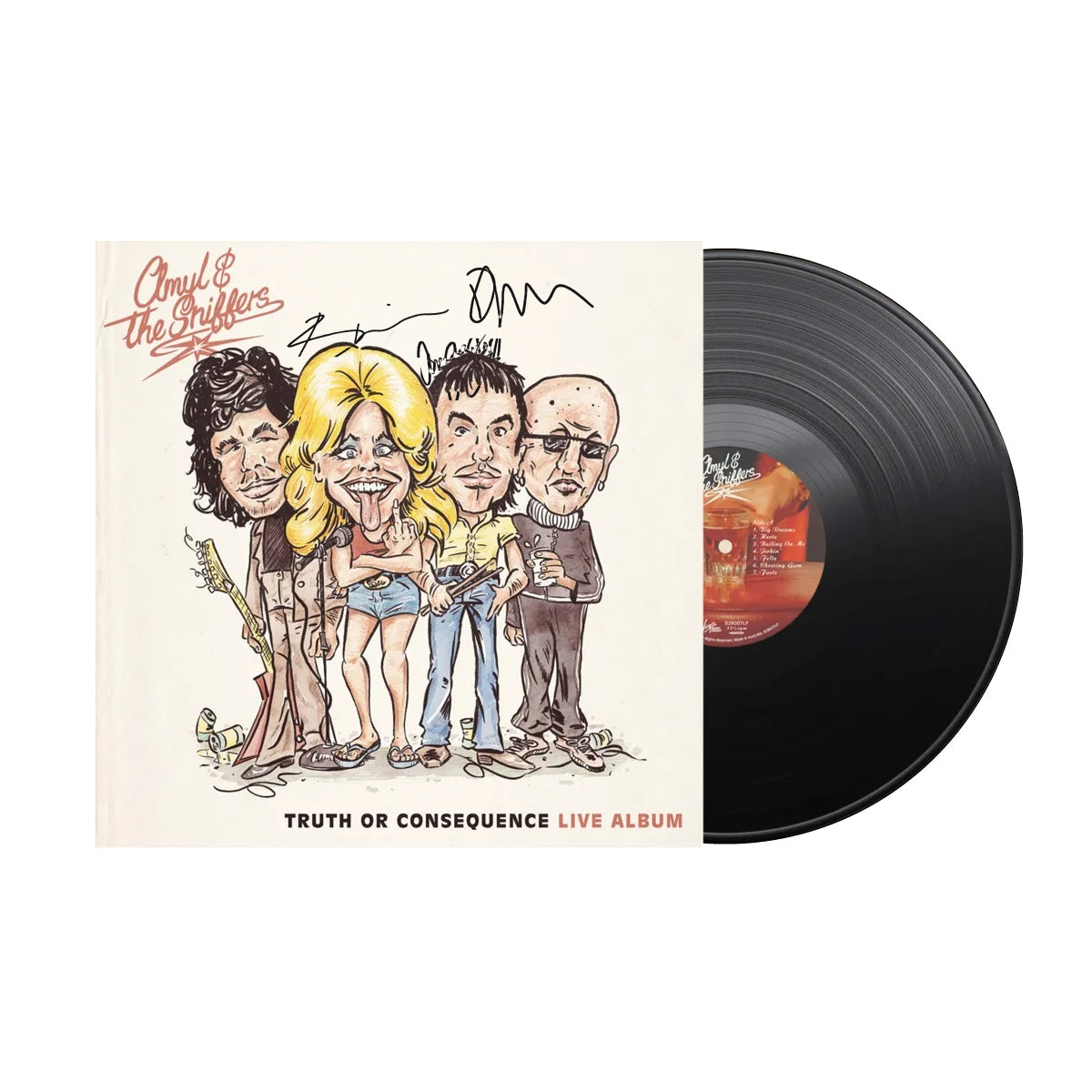 SIGNED Amyl and The Sniffers - Truth Or Consequence Live Album Vinyl Record LP