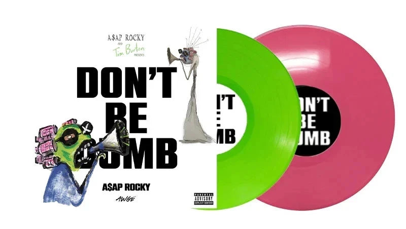 SIGNED ASAP Rocky - Don't Be Dumb Pink & Green Vinyl Record 2LP