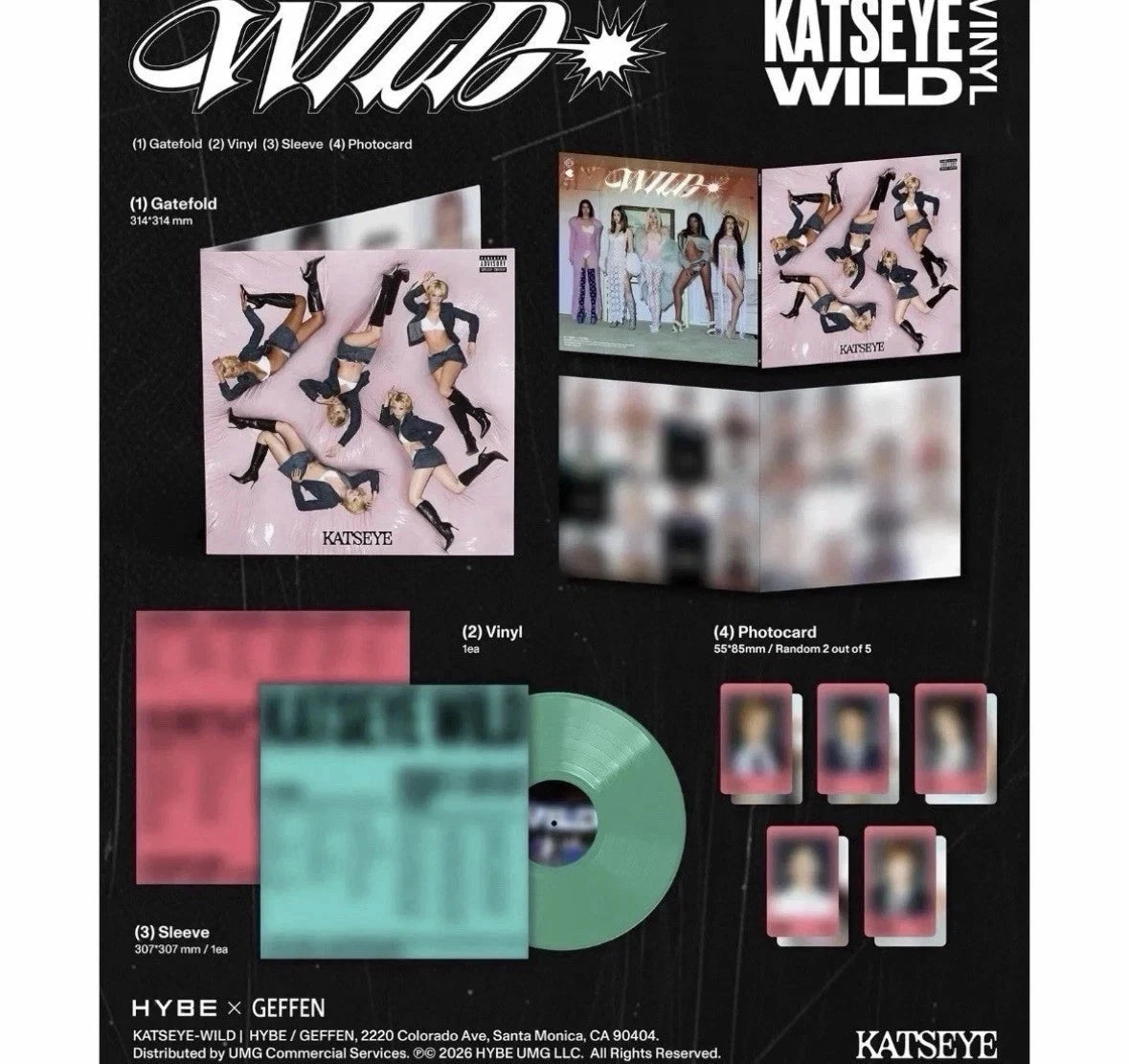 SIGNED Katseye - WILD "Jade" Green Vinyl Record EP