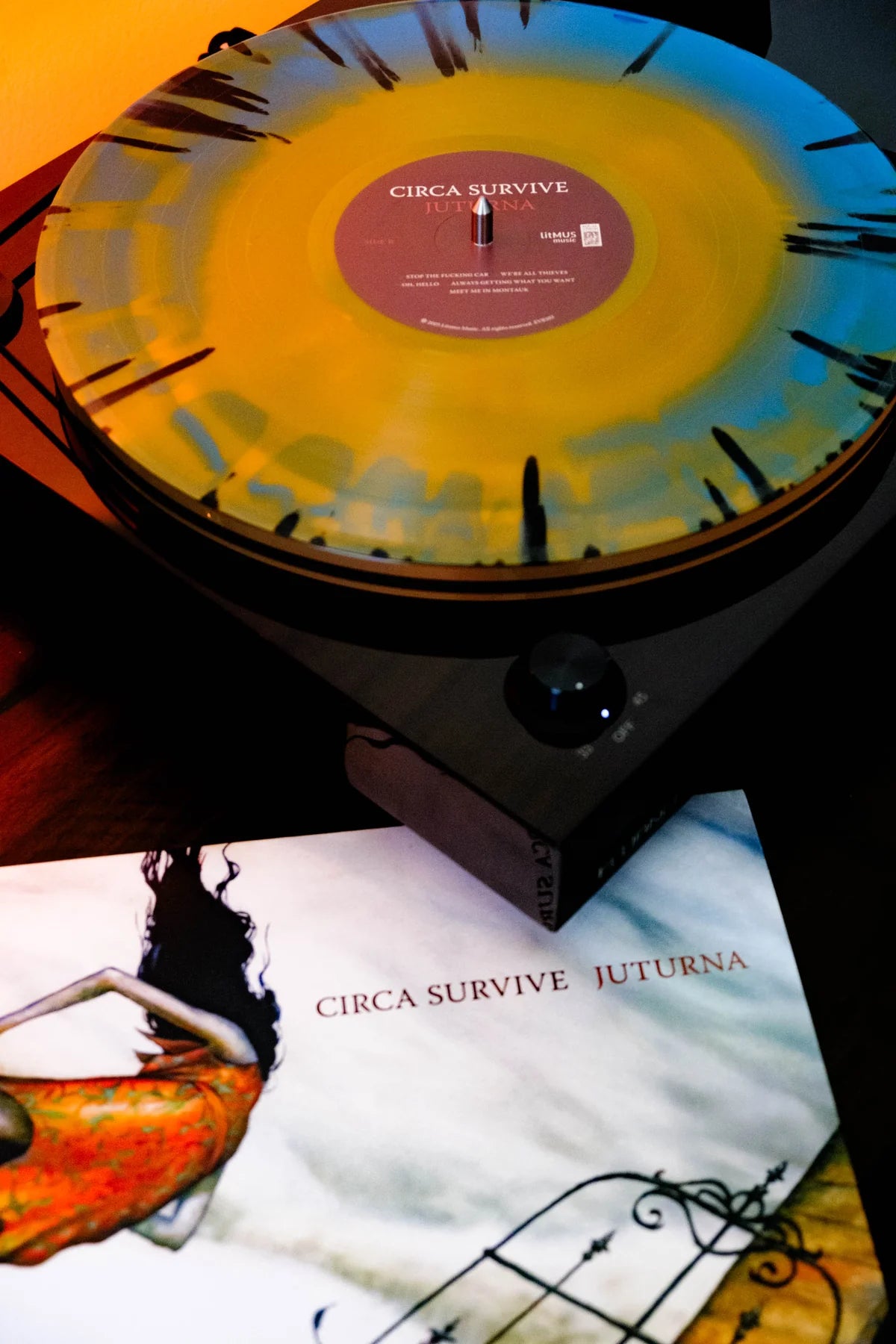 Circa Survive - Juturna "Blue & Orange Starburst w/ Black Splatter" Vinyl Record LP