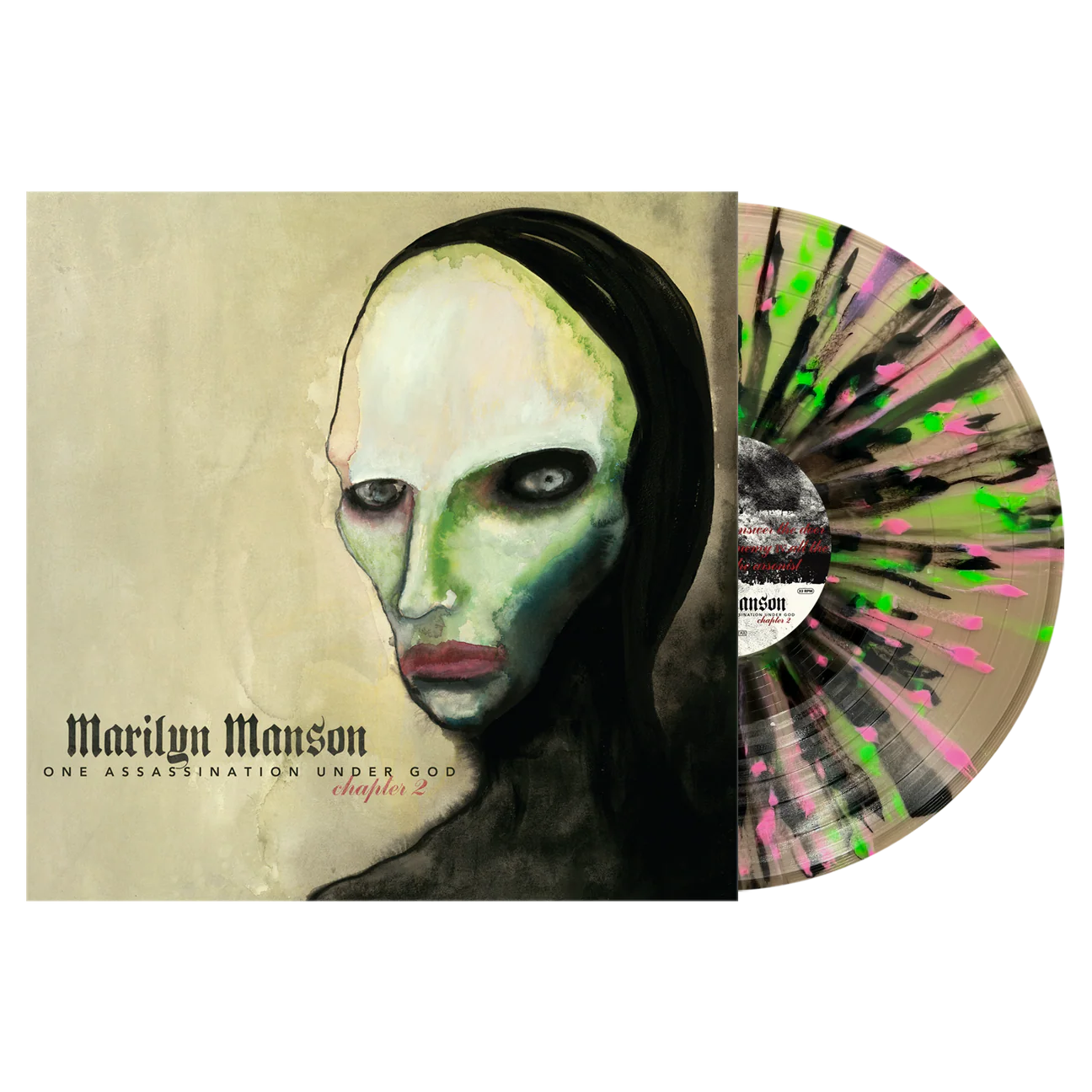 Marilyn Manson - One Assassination Under God (Chapter 2) Tan Splatter Vinyl Record LP
