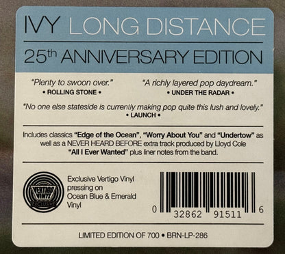 Ivy : Long Distance (LP, Oce + LP, Eme + Album, Ltd)
