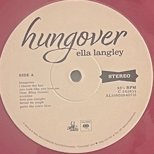 Ella Langley : Hungover (LP, Album, Plu)