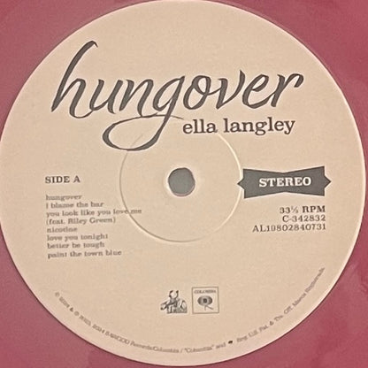 Ella Langley : Hungover (LP, Album, Plu)