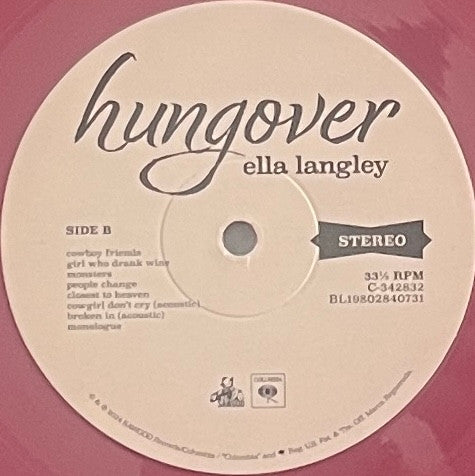 Ella Langley : Hungover (LP, Album, Plu)