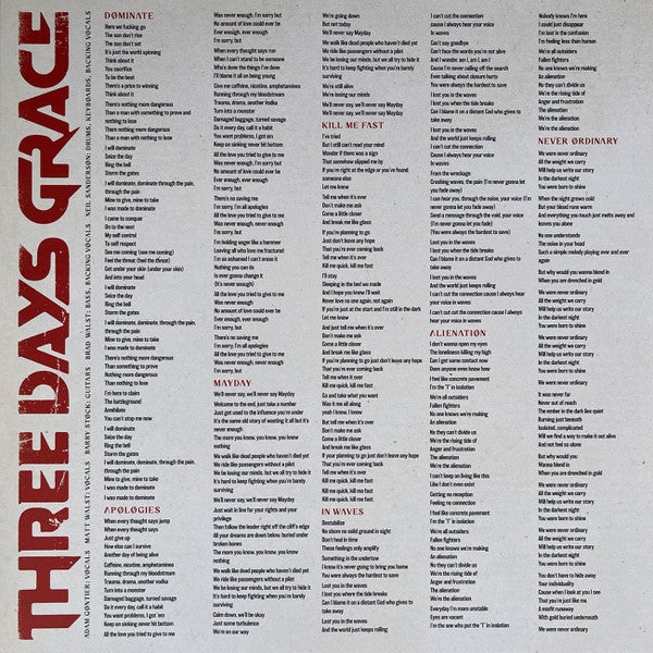 Three Days Grace : Alienation (LP, Album)