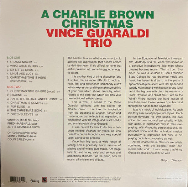 Vince Guaraldi Trio : A Charlie Brown Christmas (LP, Album, Ltd, Pic, RE, Zoe)