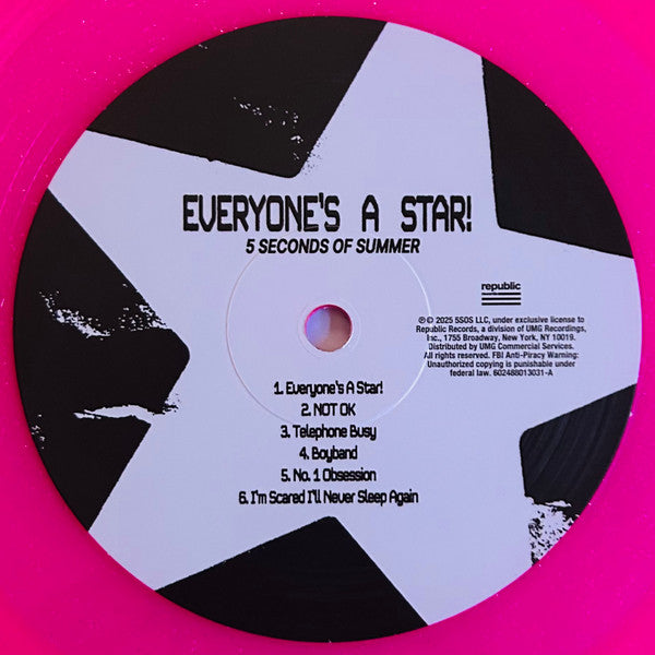 5 Seconds Of Summer : Everyone’s A Star! (LP, Album, Hot)