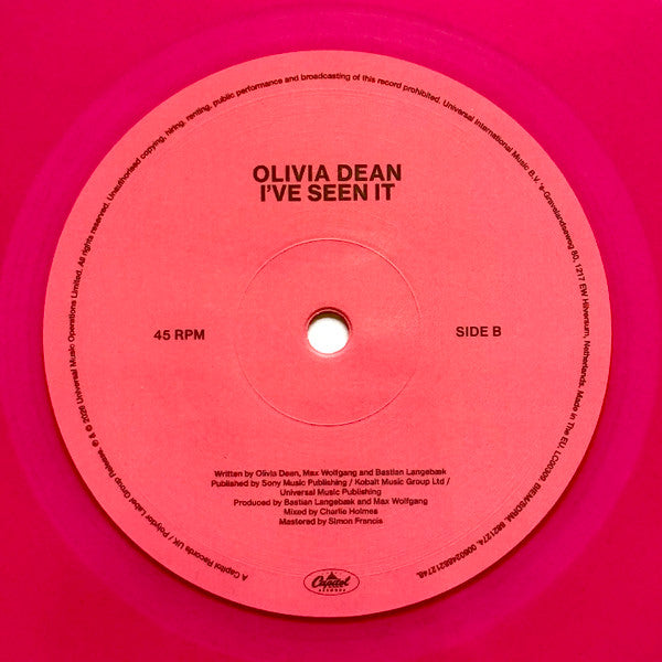 Olivia Dean : So Easy (To Fall In Love) (10", Shape, Single, Ltd, Pin)