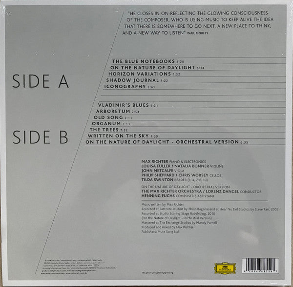 Max Richter : The Blue Notebooks (LP, Album, Ltd, RE, RM, Sil)
