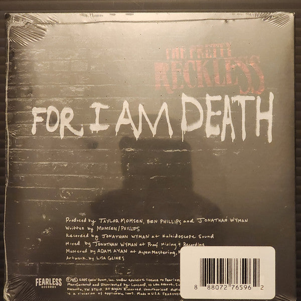 The Pretty Reckless : For I Am Death (7", Single, Ltd, Smo)