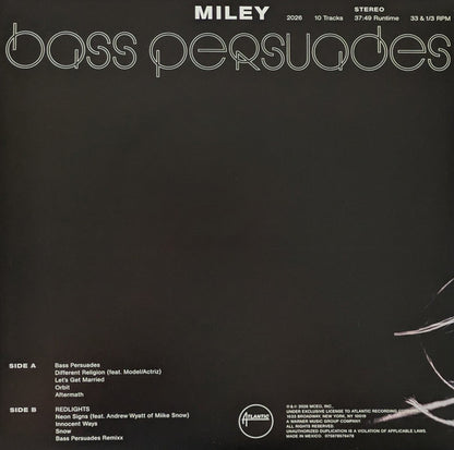 Miley* : Bass Persuades (LP, Album, Ltd, Ind)
