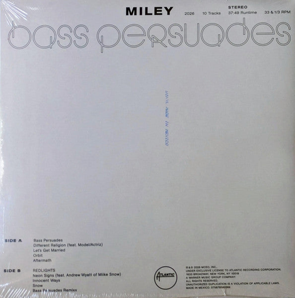 Miley* : Bass Persuades (LP, Album, Ltd, Bab)