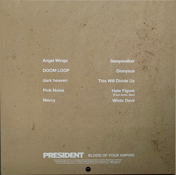 President (37) : Blood Of Your Empire (LP, Album, Ltd, Met)