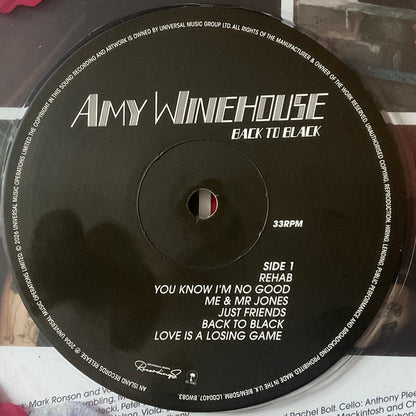 Amy Winehouse : Back To Black (LP, Album, Ltd, RE, Cle)