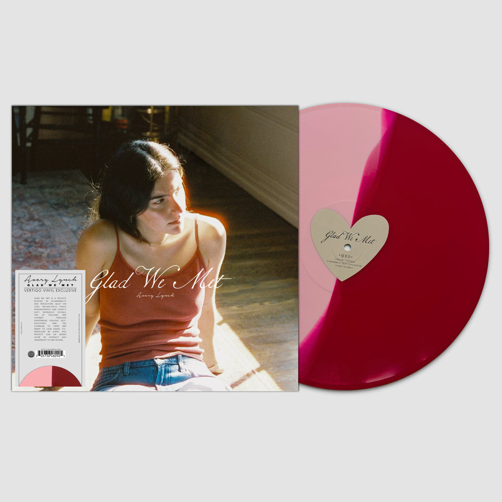 SIGNED Avery Lynch - Glad We Met Red & Pink Split Vinyl Record LP