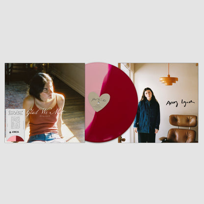 SIGNED Avery Lynch - Glad We Met Red & Pink Split Vinyl Record LP