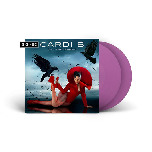 SIGNED Cardi B - AM I THE DRAMA? Violet Vinyl Record 2LP