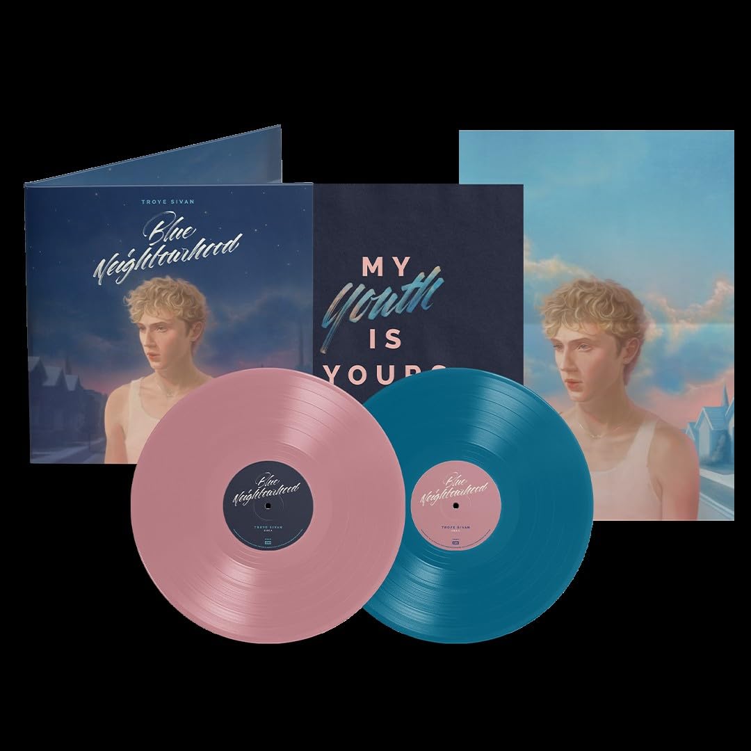 Troye Sivan - Blue Neighbourhood 'Ten Years On' Blush Pink & Aqua Blue Vinyl Record 2LP