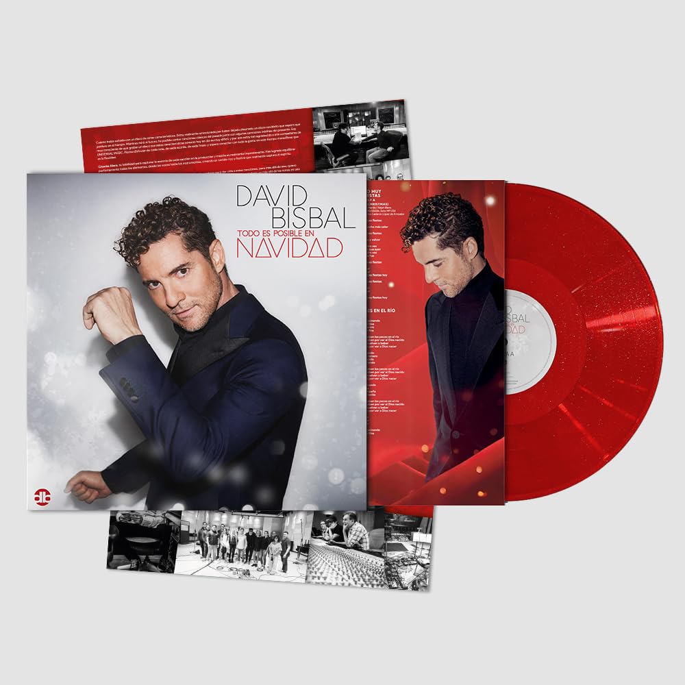Todo Es Posible En Navidad - Red Glitter Vinyl