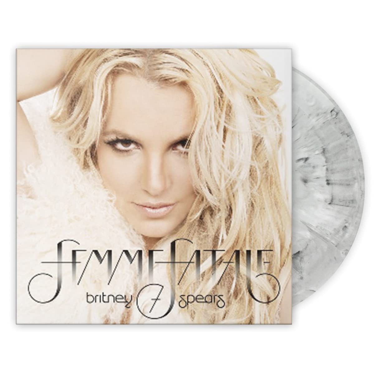 Britney Spears - Femme Fatale "Light Grey Marble" Vinyl Record LP