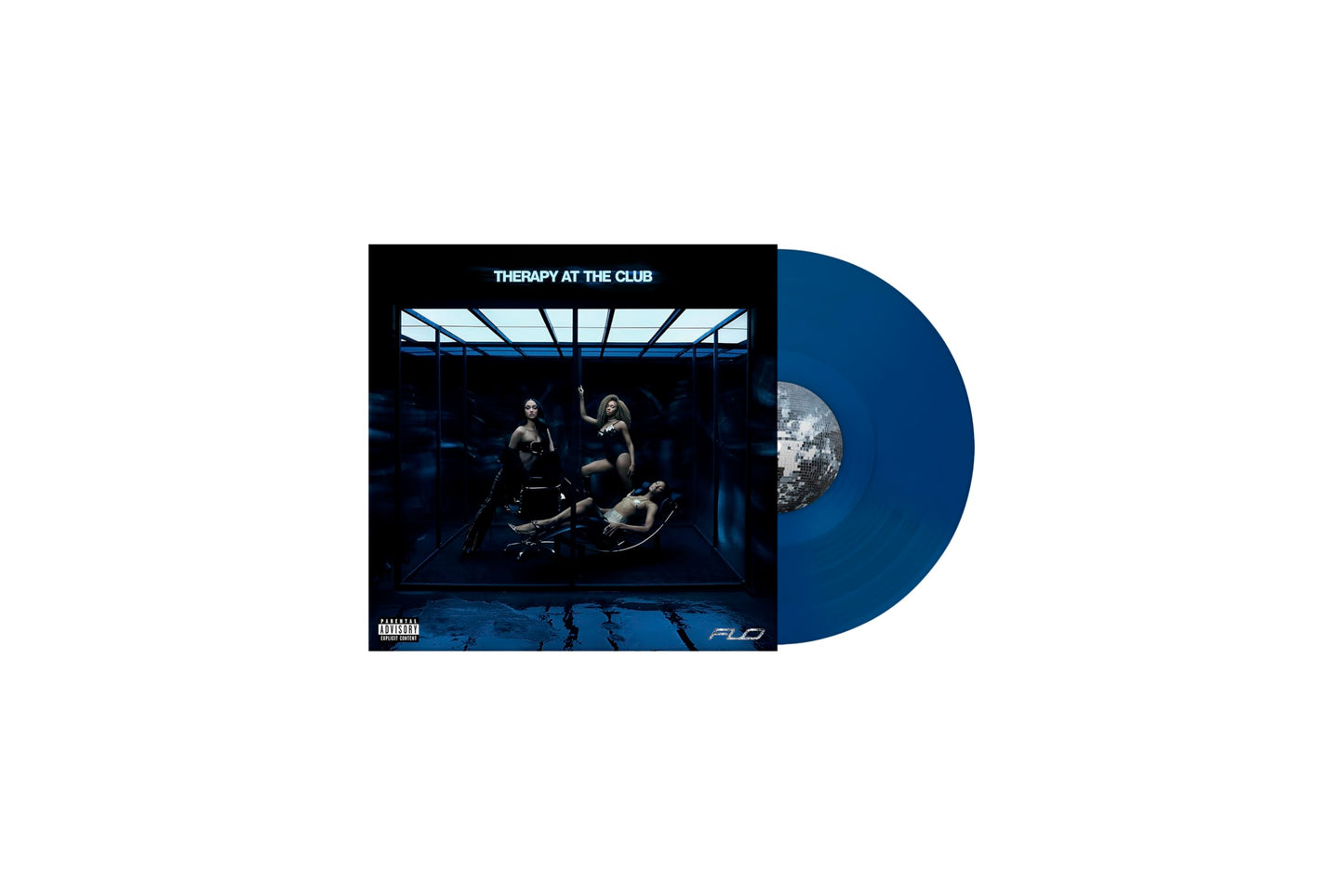 FLO - THERAPY AT THE CLUB "Neon Blue" Vinyl Record 2LP