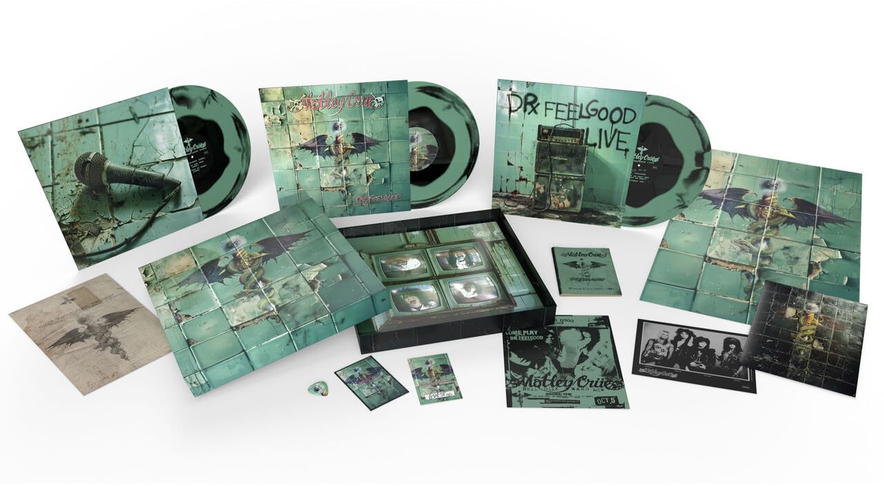 Mötley Crüe - Dr. Feelgood (35th Anniversary Deluxe Edition) "Green/Black" Vinyl Record 3LP Box Set