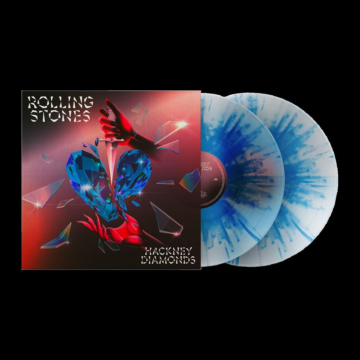 The Rolling Stones - Hackney Diamonds (1 Year Anniversary) "Clear/Blue Splatter" Vinyl Record 2LP