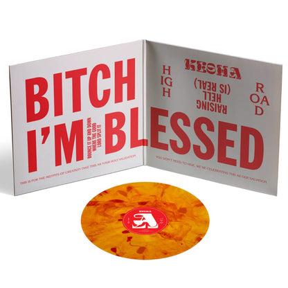 Kesha - High Road "Orange/Red Tie-Dye" Vinyl Record 2LP