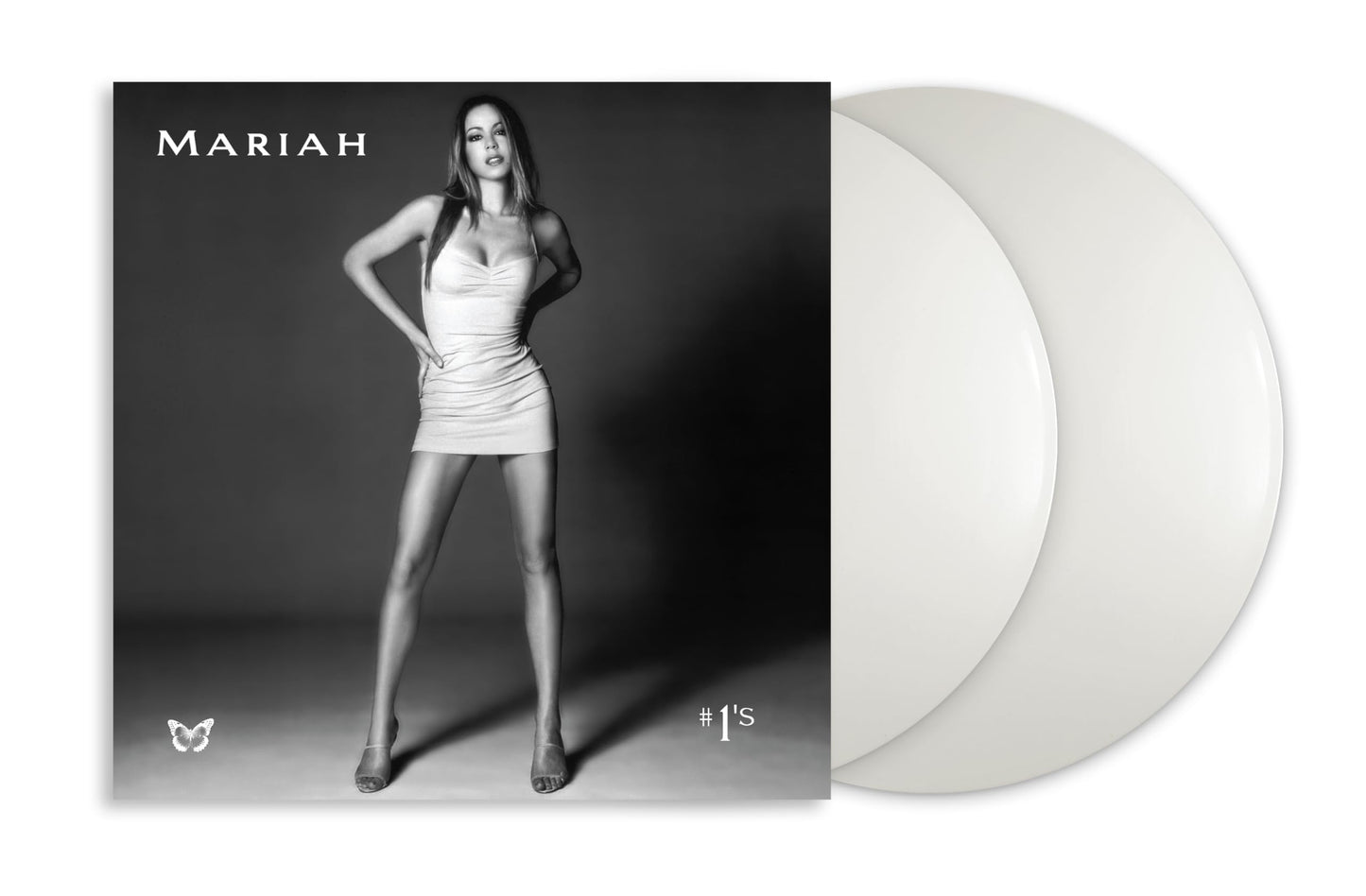 Mariah Carey - #1's "Metallic Silver With Black Swirl" Vinyl Record 2LP