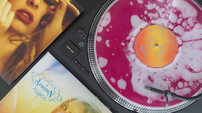 Addison Rae - Addison Exclusive Pink Sparkle Liquid Filled Vinyl Record LP