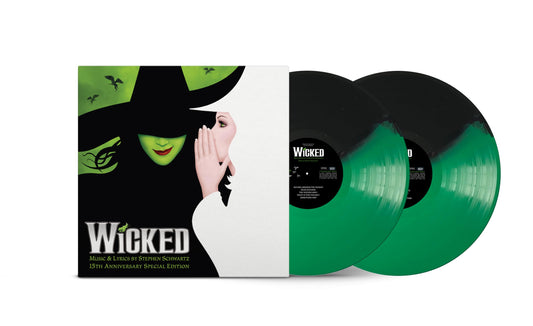 Wicked - Original Cast Recording Split Green & Black Vinyl Record 2LP