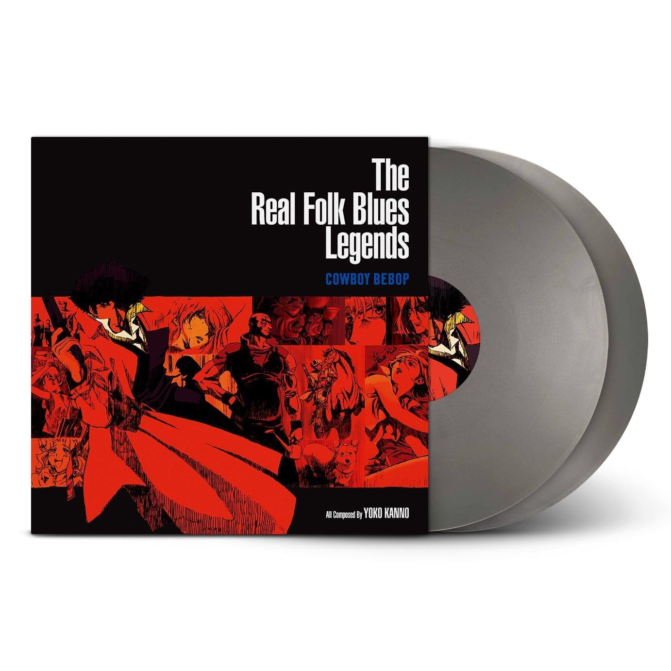 Seatbelts - COWBOY BEBOP: The Real Folk Blues Legends Metallic Silver Vinyl Record 2LP