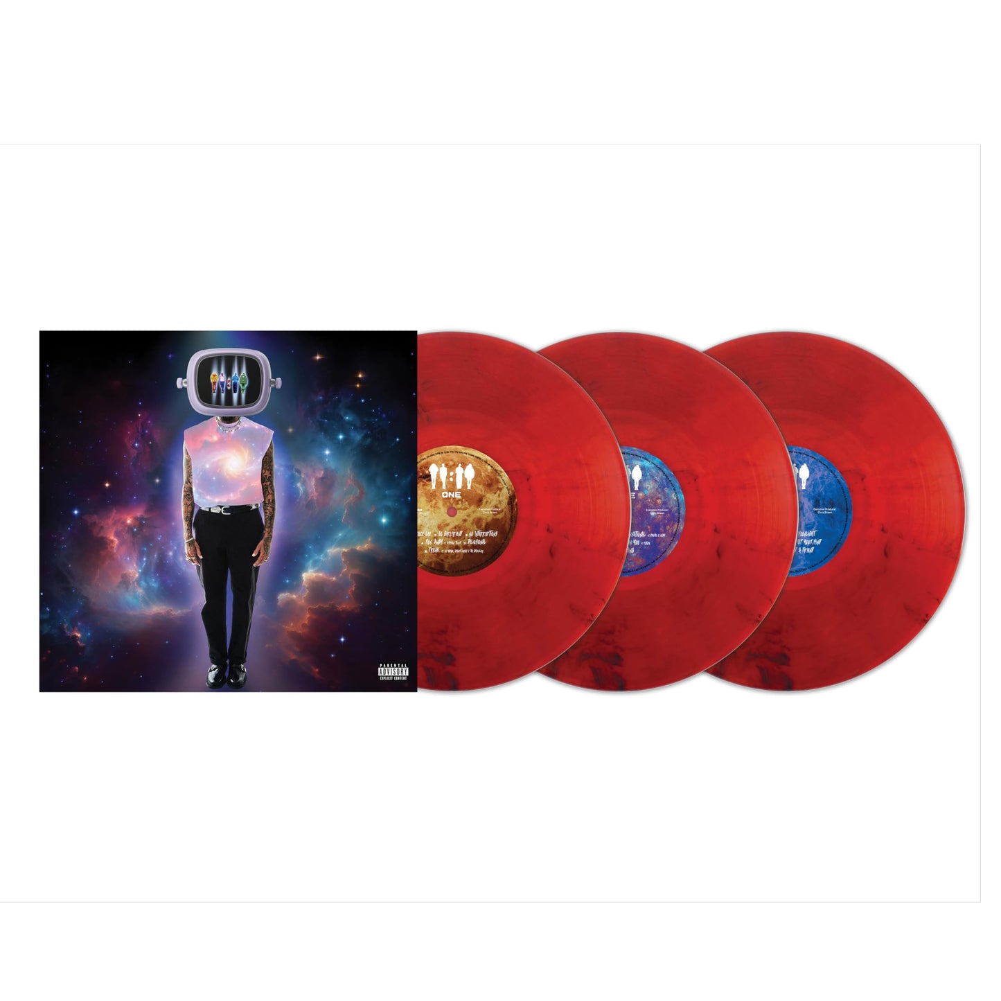 Chris Brown - 11:11 (Deluxe) "Red Smoke" Vinyl Record 3LP
