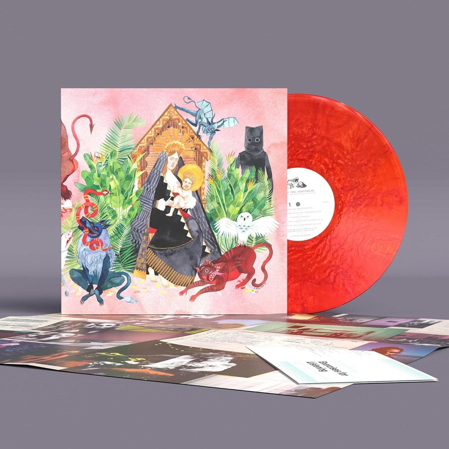 I Love You, Honeybear Single LP Pearlescent Red
